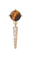 Mono orecchino PDPaola Donna PIERCINGS in Argento Occhio di tigre PG01-717-U - PG01-717-U